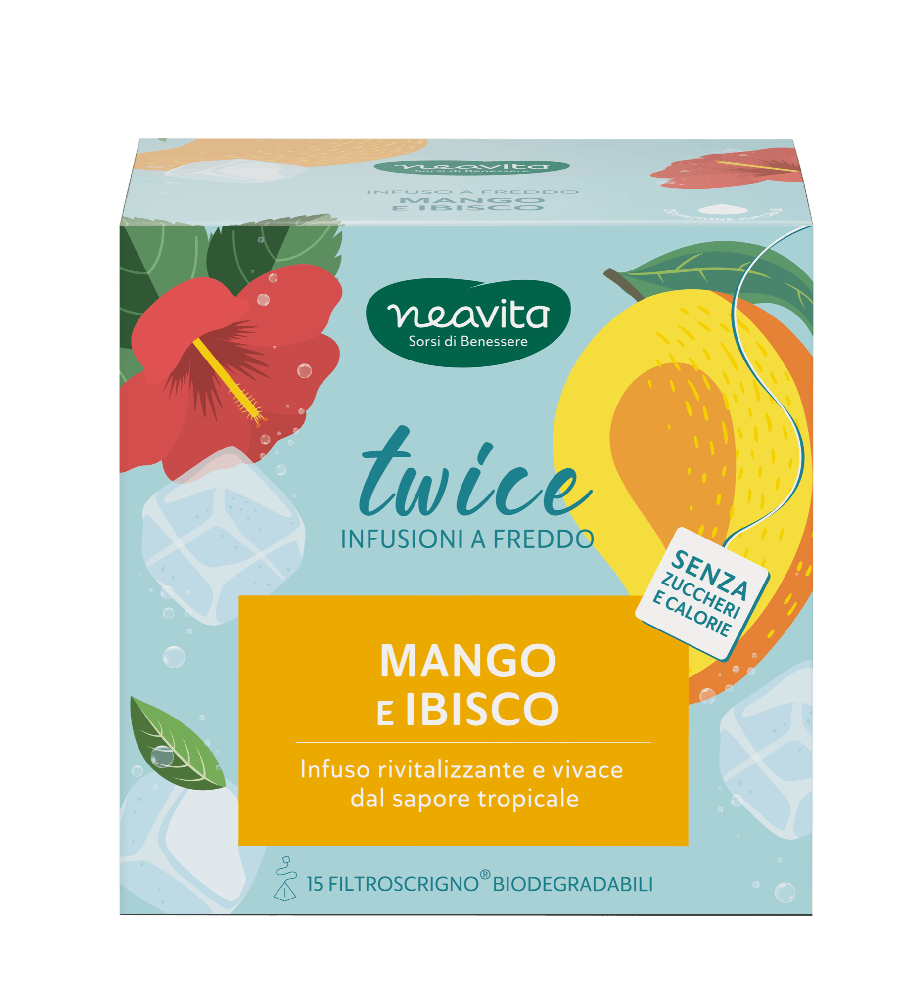 Neavita twice infuso mango e ibisco filtroscrigno 15 filtri